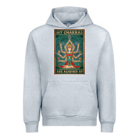 Heather Grey my chakras are aligned af vintage yoga meditation Urban Hoodie - tuanDangUi