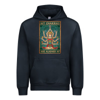 Navy my chakras are aligned af vintage yoga meditation Urban Hoodie - tuanDangUi