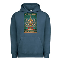Pigment Midnight Navy my chakras are aligned af vintage yoga meditation Urban Hoodie - tuanDangUi