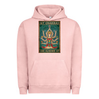 Pigment Salmon my chakras are aligned af vintage yoga meditation Urban Hoodie - tuanDangUi