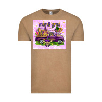 Vintage Coffee Mardi Gras with gnomes Vintage Tee - NancyCooperArtShop