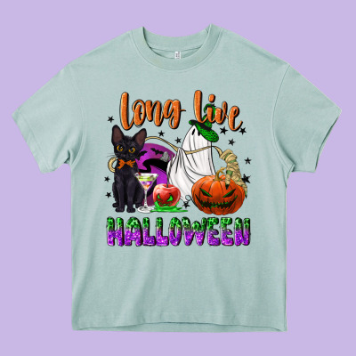Long Live Halloween Heavy Core Tee Designed By Nancycooperartshop