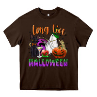 Chocolate Brown long live halloween Heavy Core Tee - NancyCooperArtShop