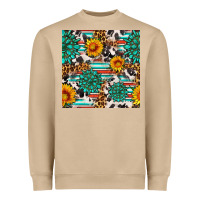 Mushroom gemstone sunflower cowhide leopard seamles pattern Heavyweight Sweatshirt - FaDigitalArtStudio