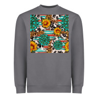 Storm gemstone sunflower cowhide leopard seamles pattern Heavyweight Sweatshirt - FaDigitalArtStudio