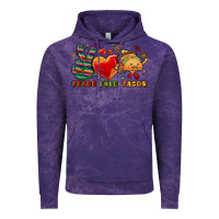 Cloud Purple Peace love tacos Vintage Hoodie - NancyCooperArtShop