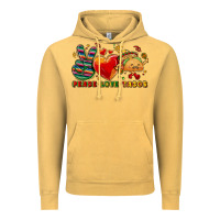 Vintage Mustard Peace love tacos Vintage Hoodie - NancyCooperArtShop