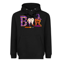 Black dental boo halloween Heavyweight Hoodie - LillyAllenDesigns