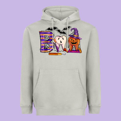 Dental Boo Halloween Heavyweight Hoodie Designed By Lillyallendesigns