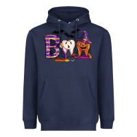 Navy dental boo halloween Heavyweight Hoodie - LillyAllenDesigns