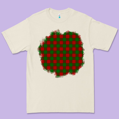 Christmas Tartan Patch Premium Tee Designed By Bundleandbundleshop
