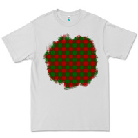 Dove Grey Christmas Tartan Patch Premium Tee - BundleAndBundleShop