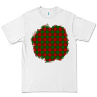 White Christmas Tartan Patch Premium Tee - BundleAndBundleShop