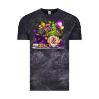 Cloud Black Mardi Gras gnome on the truck Vintage Tee - NancyCooperArtShop