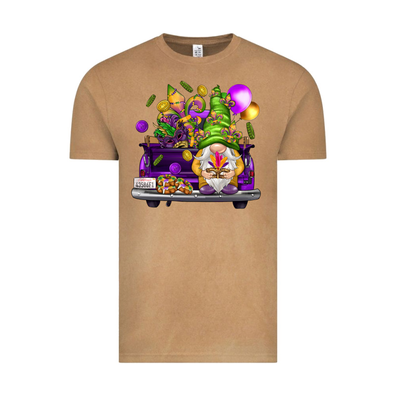 Mardi Gras Gnome On The Truck Vintage Tee by NancyCooperArtShop | Teevron