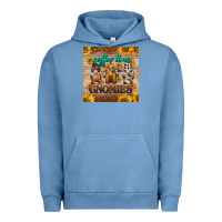 Pigment Pebble Blue coffee time gnomies mug coaster Urban Hoodie - BarkalooDesign
