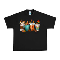 Black Thankful Coffee Cups Urban Heavy Tee - texasbilliewilder