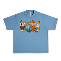 Pebble Blue Thankful Coffee Cups Urban Heavy Tee - texasbilliewilder