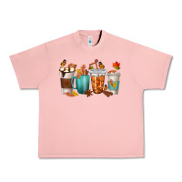 Salmon Thankful Coffee Cups Urban Heavy Tee - texasbilliewilder