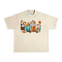 Sandshell Thankful Coffee Cups Urban Heavy Tee - texasbilliewilder