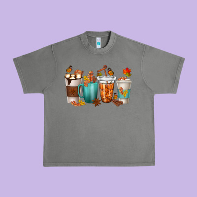 Thankful Coffee Cups Urban Heavy Tee Designed By Texasbilliewilder