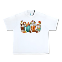 White Thankful Coffee Cups Urban Heavy Tee - texasbilliewilder