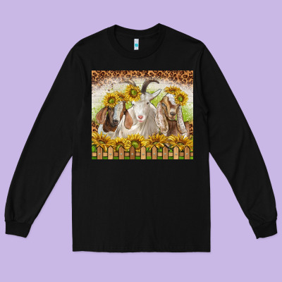 Goats Long Sleeve Tee Designed By Tumblerdesignbyshophia