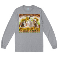 Heather Grey goats Long Sleeve Tee - TumblerDesignByShophia
