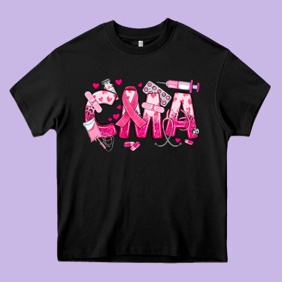 Breast Cancer Cma Certified Medical Assistant Heavy Core Tee Designed By Jahusdesignshop