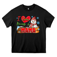 Black i love being a mama Heavy Core Tee - MaliasSmallBusiness