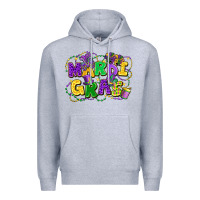 Heather Grey mardi gras Premium Hoodie - FaDigitalArtStudio
