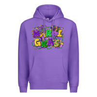 Purple mardi gras Premium Hoodie - FaDigitalArtStudio