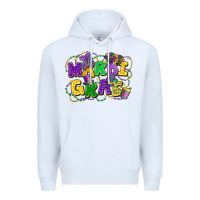 White mardi gras Premium Hoodie - FaDigitalArtStudio