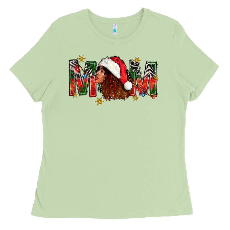Western Mom With Woman In Santa Hat Ladies Tee by BundleAndBundleShop | Teevron