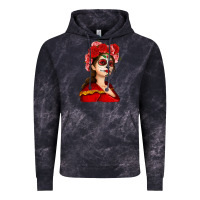 Cloud Black Sugar skull girl Vintage Hoodie - NancyCooperArtShop