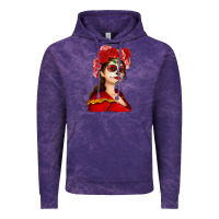 Cloud Purple Sugar skull girl Vintage Hoodie - NancyCooperArtShop