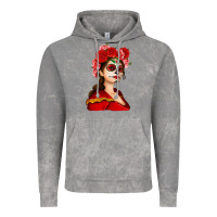 Cloud Rock Sugar skull girl Vintage Hoodie - NancyCooperArtShop