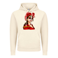 Vintage Artic Sugar skull girl Vintage Hoodie - NancyCooperArtShop