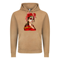 Vintage Camel Sugar skull girl Vintage Hoodie - NancyCooperArtShop