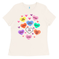 Bone womens valentine candy heart valentines day vneck Ladies Tee - tuanDangUi