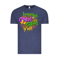 Vintage Denim Happy Mardi Gras y'all Vintage Tee - NancyCooperArtShop