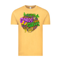 Vintage Mustard Happy Mardi Gras y'all Vintage Tee - NancyCooperArtShop