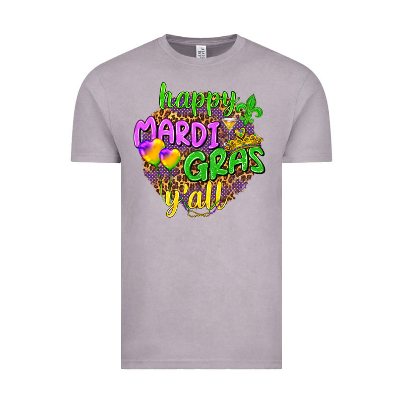 Happy Mardi Gras Y'all Vintage Tee by NancyCooperArtShop | Teevron
