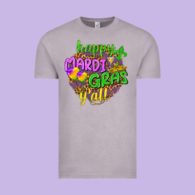 Happy Mardi Gras Y'all Vintage Tee Designed By Nancycooperartshop