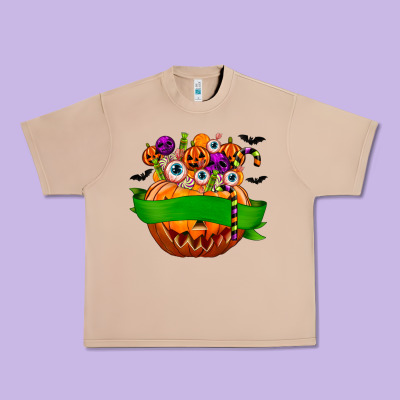 Personalized Boy Halloween Candy Urban Heavy Tee Designed By Texasbilliewilder