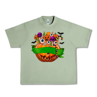 Oil Green Personalized Boy Halloween Candy Urban Heavy Tee - texasbilliewilder