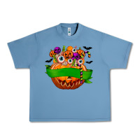 Pebble Blue Personalized Boy Halloween Candy Urban Heavy Tee - texasbilliewilder
