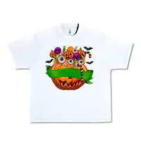 White Personalized Boy Halloween Candy Urban Heavy Tee - texasbilliewilder