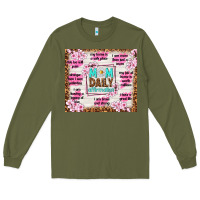Army Green mom daily affirmation Long Sleeve Tee - TumblerDesignByShophia