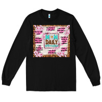 Black mom daily affirmation Long Sleeve Tee - TumblerDesignByShophia